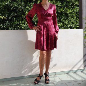 TARA JARMON - Red & Blue Animal Pattern Dress